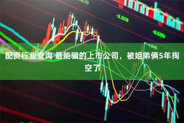 配资行业查询 最能骗的上市公司，被姐弟俩5年掏空了