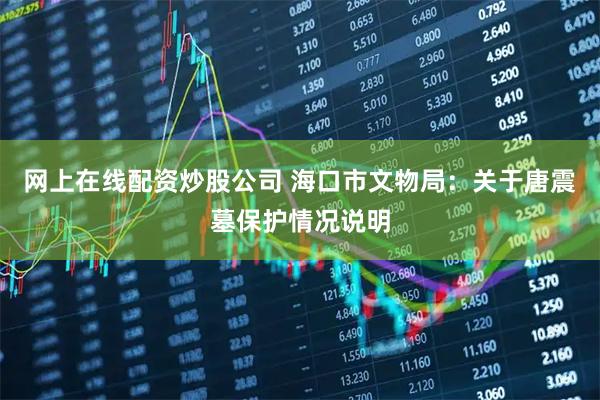 网上在线配资炒股公司 海口市文物局：关于唐震墓保护情况说明